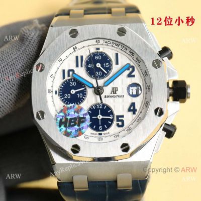 AAA Swiss Replica Audemars Piguet Royal Oak Offshore 1:1 HBF 3126 Watch Titanium and White Dial